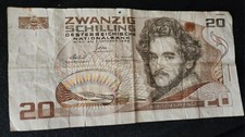 20 Schilling, Banknote Österreich, Jahre 1986