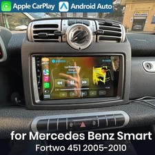 Apple Carplay Autoradio Android 14 GPS Navi RDS Für Smart Fortwo 451 2005-2010