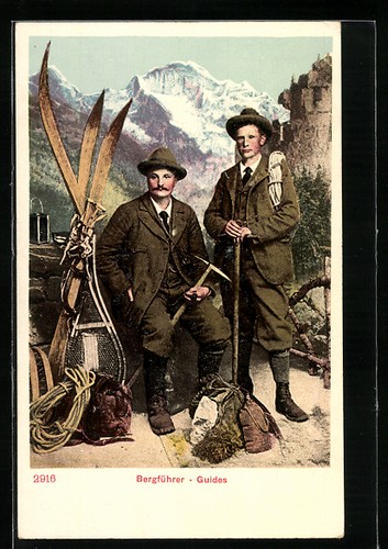 Künstler bergführer - künstler-ak,