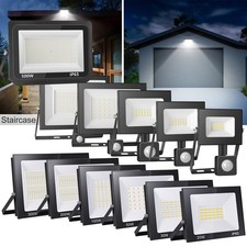 10W-500W LED Fluter Außen Garten ohne/mit Bewegungsmelder Strahler Scheinwerfer