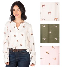 Damen Floaty Langarm Bluse