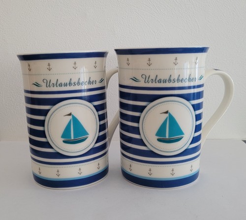 2er set maritime kaffeebecher - set,