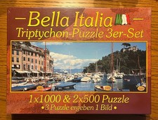 Triptychon Puzzle 1 x 1000 + 2 x 500 Teile - Bella Italia - Panorama - Neuwertig