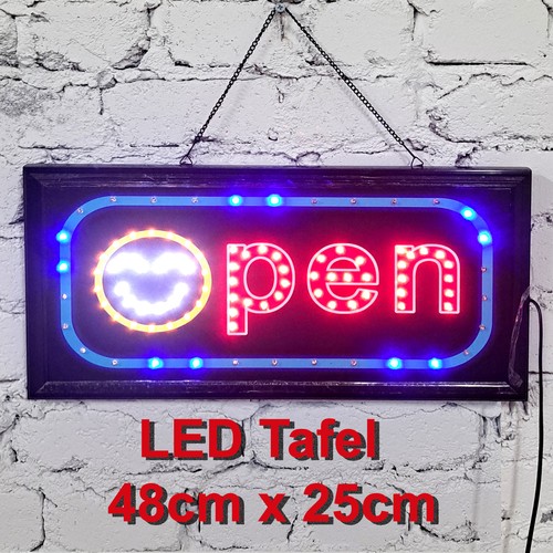 Led open smile leuchtschild - led,
