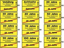 Schild Geburtstag - Ortsschild