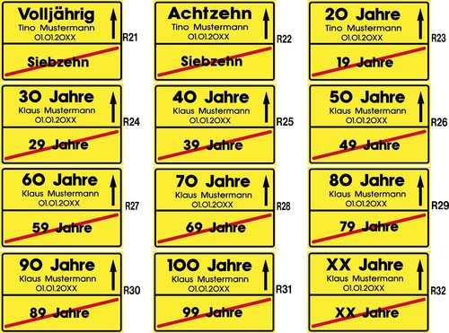 Schild geburtstag ortsschild - geburtstag,