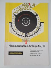 DDR Hammermühlenanlage TYP 50/18 NAGEMA VEB Mühlenbau Dresden Prospekt