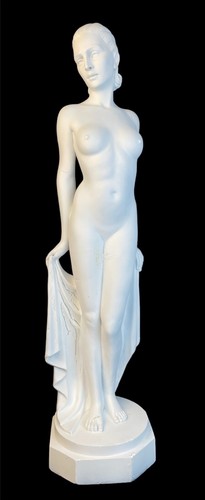Art deco figur nackte dame - art,