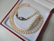 Echte Perlenkette mit Silber