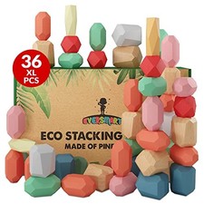 36 Pcs Wooden Stacking Blocks