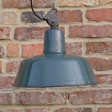 Alte Emaille Lampe  Leuchte