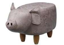 Animal Design Fußhocker grau