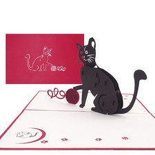 Pop Up Karte "Black Cat" 3D