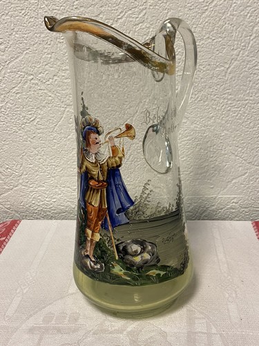 Antiker glaskrug farbige - antiker,