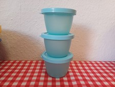 Tupperware  3 x Uno * Dose mit Deckel *  140 ml  Döschen türkis * Camping Zelten