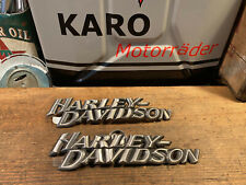 62308-10 CHROM SATINIERTE SELBSTKLEBENDE TANKEMBLEME TANKSCHILDER  HARLEY® 