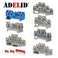 Reihenklemme Durchgangsklemme Hutschiene 3Etagen Klemme  Halter Sortiment wählba