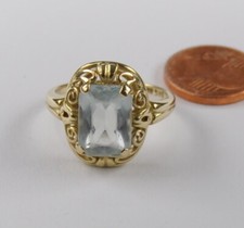 Aquamarin Topas Solitär