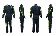 Kart- & Motorsportoverall, Overall, Kartanzug, Größen 110 - 7XL, navy blue/lime