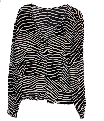 Bluse zebra schwar - h&m,