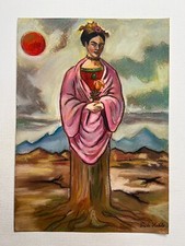 Frida Kahlo Zeichnung auf