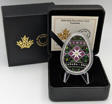 Kanada Pysanka 2024 20 Dollar Ukraine Silber PP Polierte Platte Proof Farbe