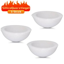 3Stk 150g Quarz Silica Schmelztiegel Schmelzschale Schmelztopf Tiegel Crucible G