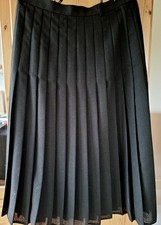 Langer Faltenrock Rock Schwarz