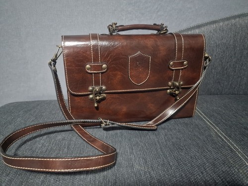 Vintage leder aktentasche - vintage, leder-aktentasche