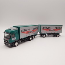 Herpa 262767 1:87 MB Actros Wechselgardinenplanen Hängerzug Peetz *SoMo* *OVP*
