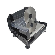 Home Electric Slicer 200W 2 Klingen aus rostfreiem Stahl Schwarz Unvollständig 