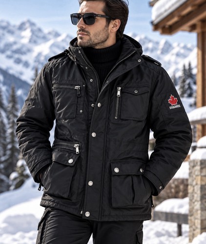 Dsquared2 men black jacket - dsquared2,