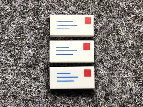 Lego 3069p01 fliese weiß - 3,