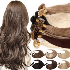 300 Strähnen Remy Echthaar Bonding Keratin Extensions Haarverlängerung 50-60CM I