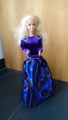 Barbie abendkleid samt gold - barbie,