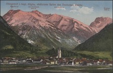 Ansichtskarte Oberstdorf/Allgäu Panorama, Sonderstempel Oberstdorf 30.6.1927