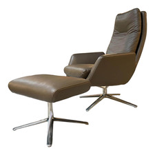 COR Drehsessel Cordia Bezug Leder Semi Nougat 280 4-Fuß Drehgestell 