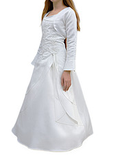 Kommunionkleid Kerzentuch Kommunionskleid Tasche Bolero 128 134 140 146 152 158