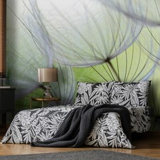 Fototapete Pusteblumen Grün Schlafzimmer Wohnzimmer VLIES TAPETE XXL + KLEISTER