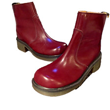 Vintage Dr Martens 8240 Cherry Red Leder Stiefel UK 4 EU 37 England