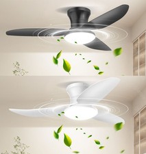 Deckenleuchte Fan mit Ventilator LED Leise Deckenventilator Beleuchtung Dimmbar%