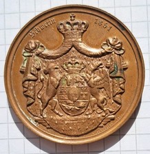 Schwerin 1861 bronze Medaille Versammlung Deutscher Land und Forstwirthe 