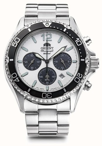 Orient solar chronograph weiß - solar,