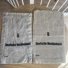 Geldsack Deutsche Bundesbank/Leinensack, original, Größe B,2stk,gebraucht,gut