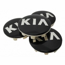 4x 58mm KIA Nabendeckel Felgendeckel Nabenkappen Schwarz Neu DE -*
