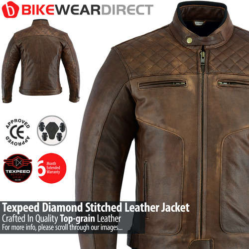 Leder motorrad jacke - ,