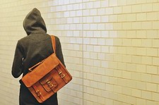 Leder Vintage Schultertasche