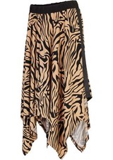 Jersey-Rock mit Zipfeln im Animal Design Normal Gr. 36/38 Zebra Bedruckt Neu