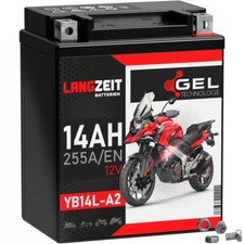 Langzeit YB14L-A2 Motorradbatterie GEL 12V 14Ah 51411 FB14L-A2 CB14L-A2 12N14-3A