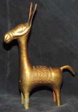 schwerer Messingesel Maultier ca. 16cm Dekorfigur Geschenk Sammler